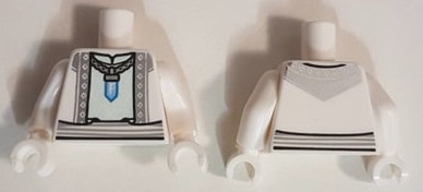 Torso Robe with Crystal Necklace Pattern (BAM) / White Arms / White Hands