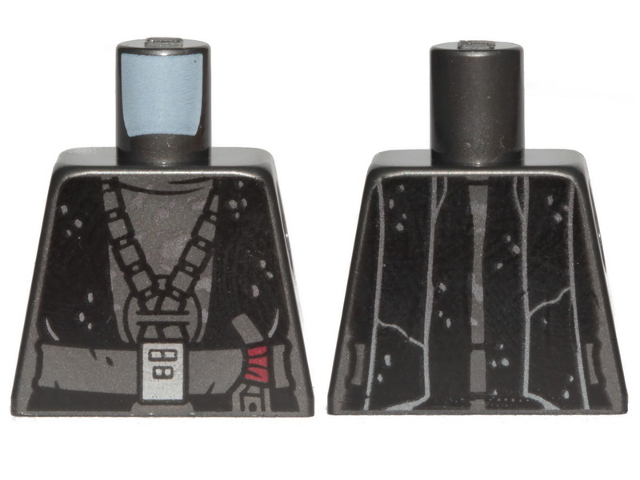 Torso SW Black Robe, Silver Spots and Buckle Pattern