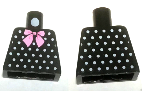 Torso with Bright Pink Bow and White Polka Dots Pattern (BAM)