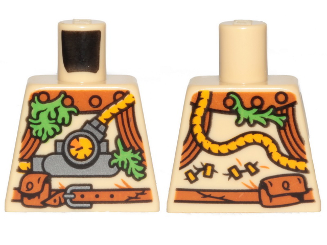 Torso Diver Suit, Belt, Breathing Apparatus and Seaweed Pattern