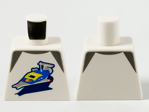 Torso Shirt with Dark Bluish Gray Shoulders and Set 918 Classic Space Transport Pattern