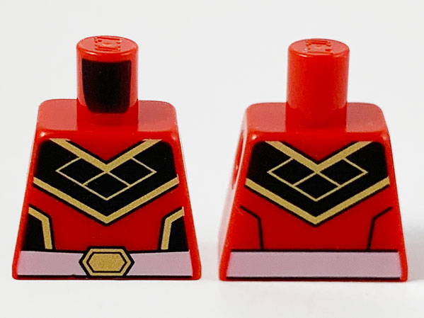 Torso Black Chevron with Gold Trim and White Belt Pattern