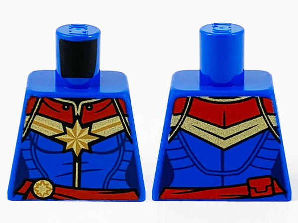 Torso Female Outline with Gold 8 Point Star and Wide Stripes, Dark Red Collar and Belt Pattern