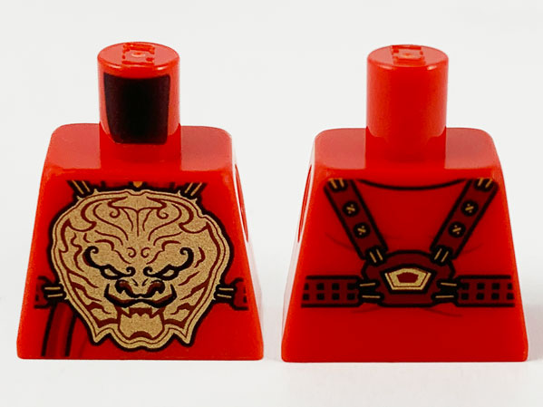 Torso Tunic with Large Gold Lion Breastplate Pattern