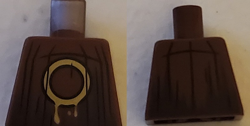 Torso Layered Robe with Gold Circle Pattern