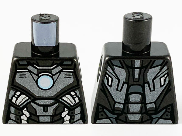 Torso Armor, Dark Silver Plates, Silver Trim and Metallic Light Blue Circle Arc Reactor Pattern