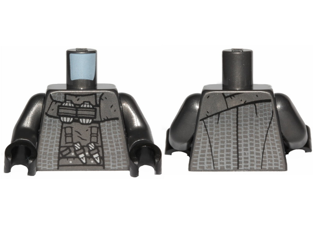 Torso SW Plaid Robe, Belts and Thermal Detonators Pattern / Pearl Dark Gray Arms / Black Hands