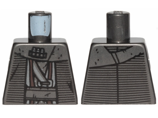 Torso SW Striped, Silver and Dark Brown Layered Robe Pattern