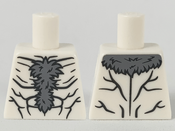 Torso Dark Bluish Gray Fur and Black Muscle Contours Pattern