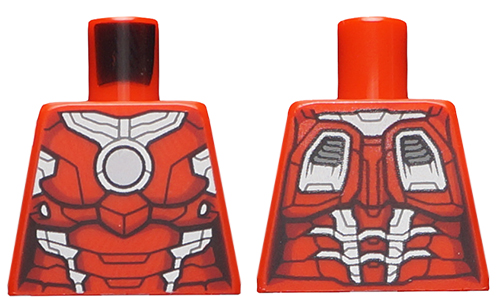 Torso Female Armor, White Arc Reactor and Silver Plates Pattern (Rescue)