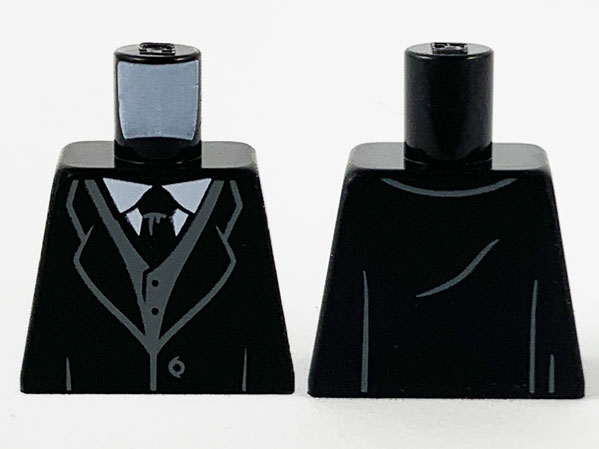 Torso Coat and Tie, White Shirt and Dark Bluish Gray Vest Pattern