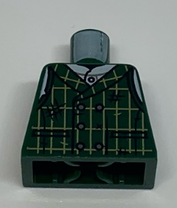 Torso Dark Green Patched Vest and White Shirt Pattern