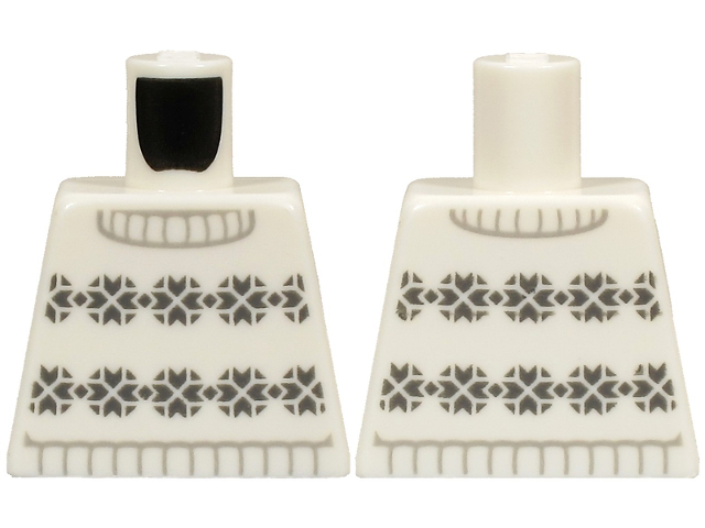 Torso Knit Fair Isle Turtleneck Sweater with Dark Bluish Gray Snowflakes Pattern