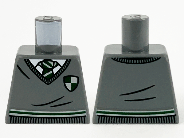 Torso Harry Potter Sweater and Tie, Slytherin Shield and Stripe Pattern