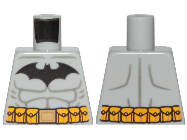 Torso Batman Logo with Muscles and Yellow Utility Belt Pattern