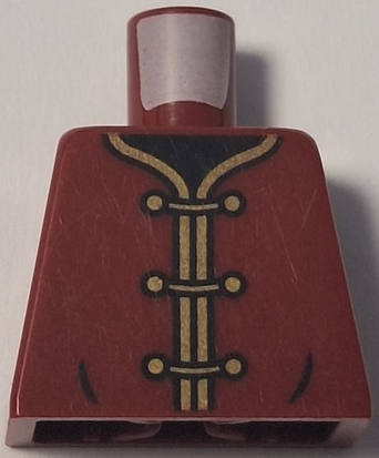 Torso Robe with Gold Trim and 3 Clasps Pattern