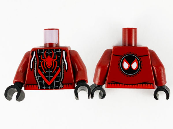 Torso Jacket and Spider-Man Costume Red Spider Pattern (Miles Morales) / Dark Red Arms / Black Hands