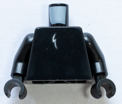 Torso White Lightning Bolt Pattern / Black Arms / Black Hands