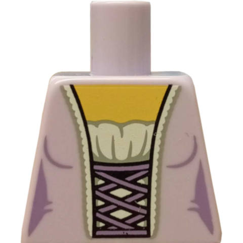 Torso Female Corset, White Blouse and Lace Up Back Pattern (BAM)