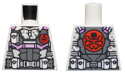 Torso Camouflage With Dark Bluish Gray Jacket with Belt and Pockets and Red Hydra Logo Pattern