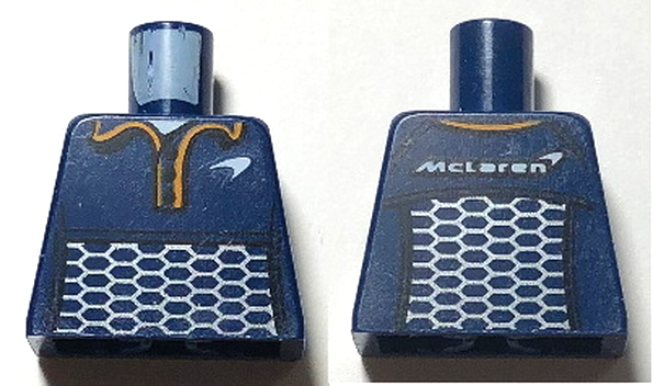 Torso Speed Champions with McLaren Logo Mesh Polo Shirt Pattern