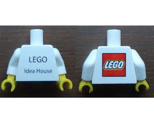 Torso 'LEGO Idea House' Front and LEGO Logo on Back Pattern / White Arms / Yellow Hands