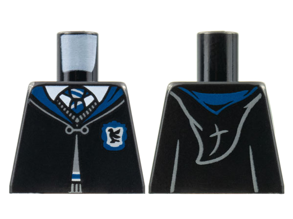 Torso Hogwarts Robe Clasped with Ravenclaw Crest, Sweater, Shirt and Tie Pattern