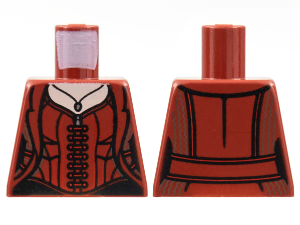 Torso Female Jacket, Light Nougat Neck, Necklace, Bodice with 7 Laces Pattern