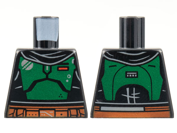 Torso SW Armor, Black Scarf, Green Breastplate, Dark Orange Belt Pattern