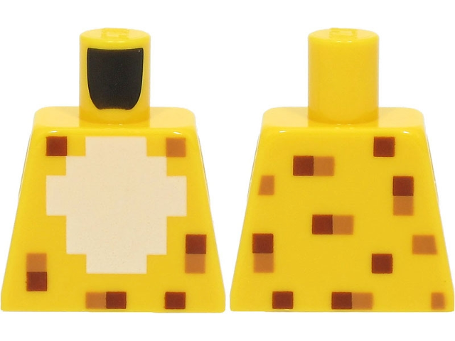 Torso Pixelated White Chest and Nougat and Reddish Brown Squares Pattern