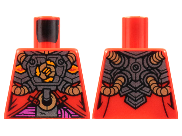 Torso Robe, Silver Armor with Gold Hoses, Magenta Sash Pattern