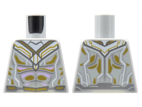 Torso Armor, Gold and Lavender Muscle Highlights Pattern