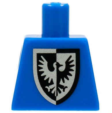 Torso Castle Black Falcon with Shield Bottom Round Pattern (Reissue with Inside Ribs)