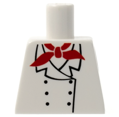 Torso Chef with 6 Buttons, Short Red Neckerchief Pattern (Reissue with Inside Ribs)