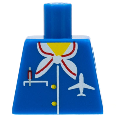 Torso Airplane Crew Female, Pocket, Pen, Scarf and Logo Pattern (Reissue with Inside Ribs)