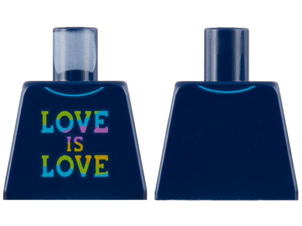 Torso Collared Shirt, Rainbow 'LOVE IS LOVE' Pattern