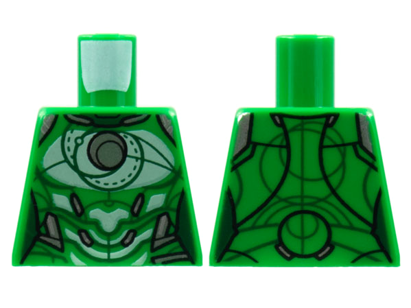 Torso Female Armor, Silver Circle, White Trim Pattern