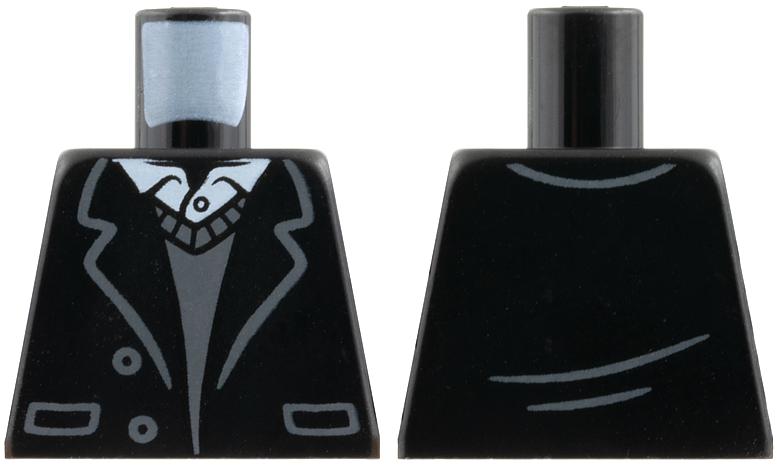 Torso Jacket, Dark Bluish Gray Sweater, White Shirt Pattern