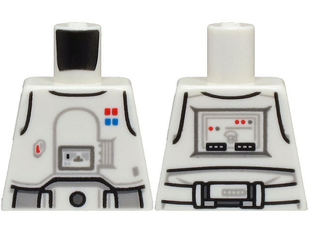 Torso SW Armor Snowtrooper Commander with Printed Back Pattern 2