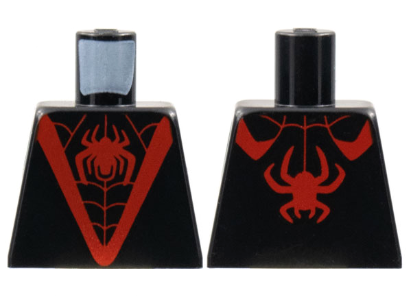 Torso Red 'V', Spider, and Webbing Pattern