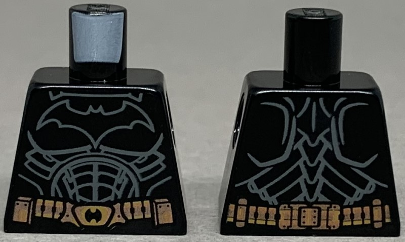 Torso Batman Logo with Body Armor Outline, Copper Belt Pattern