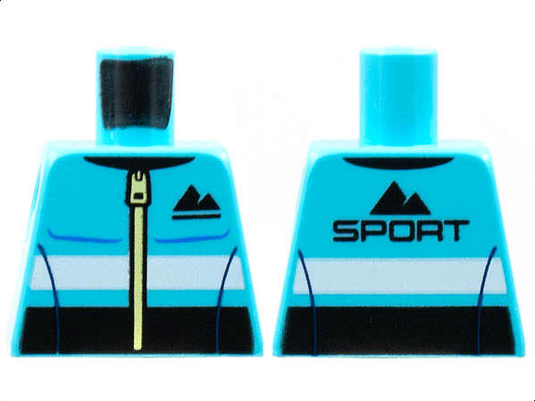 Torso Jacket Black Sport Mountains Logo Pattern