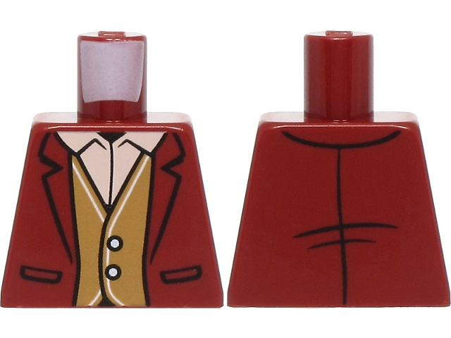 Torso Suit Jacket over Medium Nougat Vest and Light Nougat Shirt Pattern