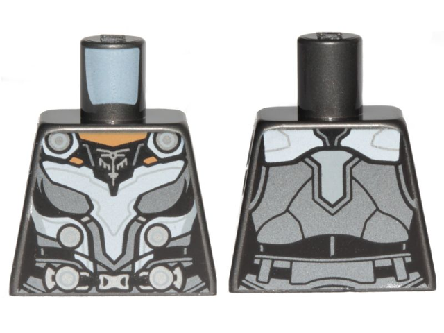 Torso Female Armor with Silver Plates Pattern (Valkyrie)