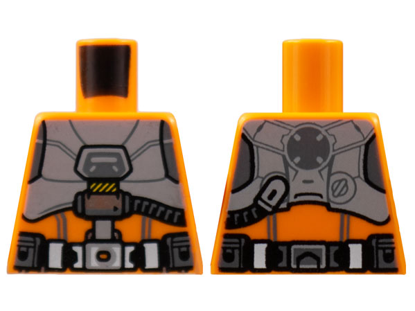 Torso XL-15 Flight Yoke, Light Bluish Gray Breastplate, Dark Bluish Gray Hose and Pouches Pattern