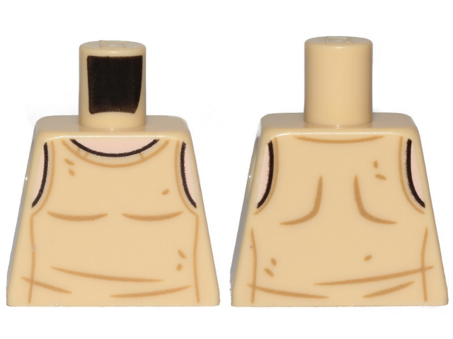 Torso SW Tan Undershirt, Creased Pattern (Luke Skywalker)