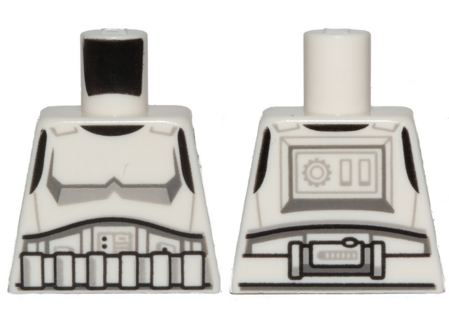 Torso SW Armor Stormtrooper, Simplified Armor with Shoulder Belts Pattern