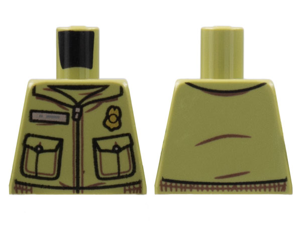 Torso Jacket with Pockets, Gold Badge, Silver Zipper and Name Plate Pattern