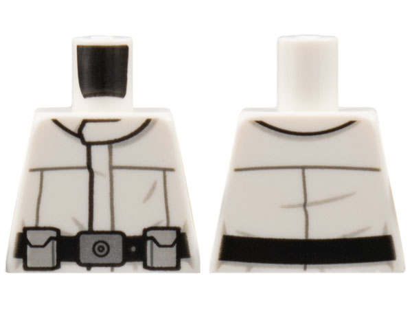 Torso SW Imperial Crew Uniform Jacket with Wide Black Belt, Large Silver Buckle, and Light Bluish Gray Boxes Pattern