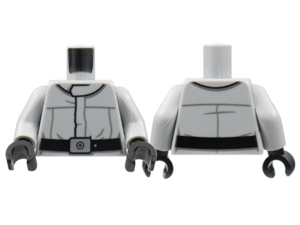 Torso SW Imperial Crew Uniform Jumpsuit with Wide Black Belt with Silver Buckle and Dot Pattern / Light Bluish Gray Arms / Black Hands